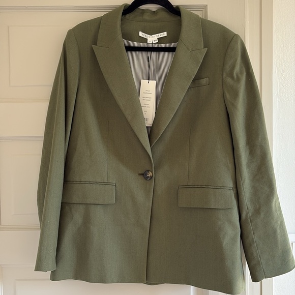 NWT Veronica beard sevi jacket size 12 in bright army - Picture 8 of 8